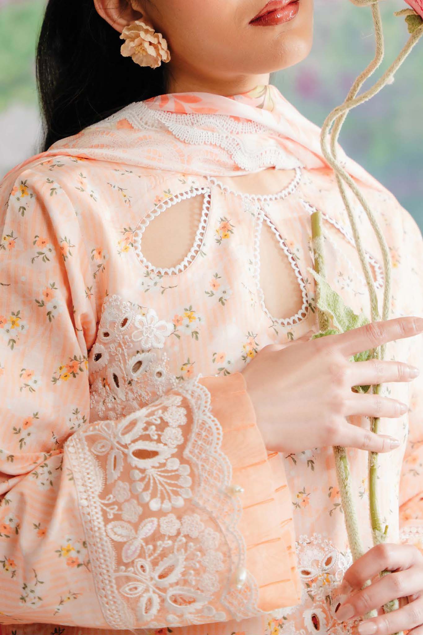 Afrozeh The Floral Charm Unstitched 3 Piece Lawn Collection'2024-AL-10-Buttercup