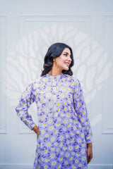 Suitsu Stitched Summer Co Ords Set Drop-1 Suit-Lilac Meadow