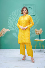 Suitsu Stitched Co Ords Collection-Mustard Illusion