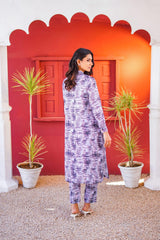 Suitsu Stitched Summer Co Ords Set Drop-1 Collection'2025-Lilac Dream Scape