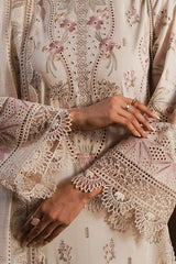 Afrozeh Unstitched 3 Piece Festive Emb Chikankari Lawn Collection'2024-ALV-08-Gypsum