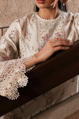 Afrozeh Unstitched 3 Piece Festive Emb Chikankari Lawn Collection'2024-ALV-08-Gypsum