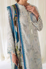 Qprints By Qalamkar Unstitched 3 Piece Printed Lawn Suit-AR-05-Florine
