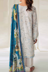 Qprints By Qalamkar Unstitched 3 Piece Printed Lawn Suit-AR-05-Florine