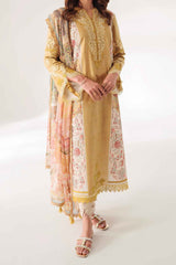 Qprints By Qalamkar Unstitched 3 Piece Printed Lawn Suit-AR-08-Anais