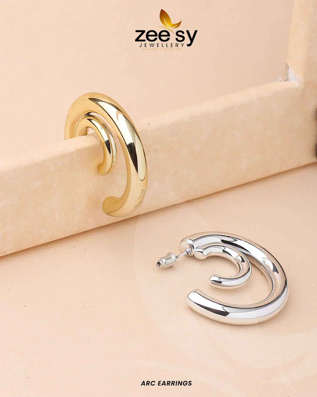 Arc Earrings - Zeesy Jewellery