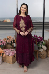 Azure Hand Embellished Unstitched 3 Piece Luxe Eid Suit-AS-106