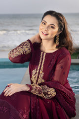 Azure Hand Embellished Unstitched 3 Piece Luxe Eid Suit-AS-106