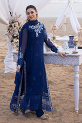 Azure Hand Embellished Unstitched 3 Piece Luxe Eid Suit-AS-107