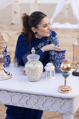 Azure Hand Embellished Unstitched 3 Piece Luxe Eid Suit-AS-107