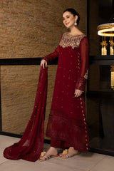 Azure Hand Embellished Unstitched 3 Piece Luxe Eid Suit-AS-111