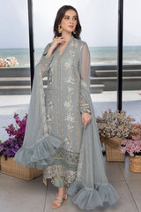 Azure Hand Embellished Unstitched 3 Piece Luxe Eid Suit-AS-112