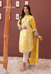 Asim Jofa Outfit Of The Day Ajod-20 Printed Cotton Silk 2 Pcs