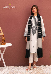 Asim Jofa Outfit Of The Day Ajod-34 Embroidered Cambric 3 Pcs