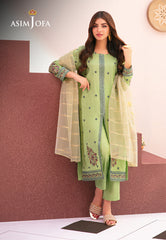 Asim Jofa Outfit Of The Day Ajod-22 Embroidered Indian Raw Silk 3 Pcs