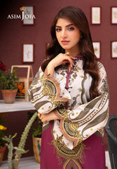 Asim Jofa Outfit Of The Day Ajod-05 Printed Lawn Silk 1 Pc