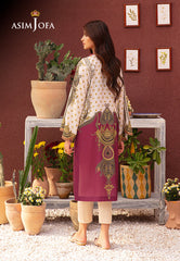 Asim Jofa Outfit Of The Day Ajod-05 Printed Lawn Silk 1 Pc