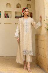 Sahar Unstitched 3 Piece Emb Khaddar Winter Collection'2025-AW2-25-01-Opal White