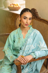 Sahar Unstitched 3 Piece Emb Khaddar Winter Collection'2025-AW2-25-06-Ocean Opal