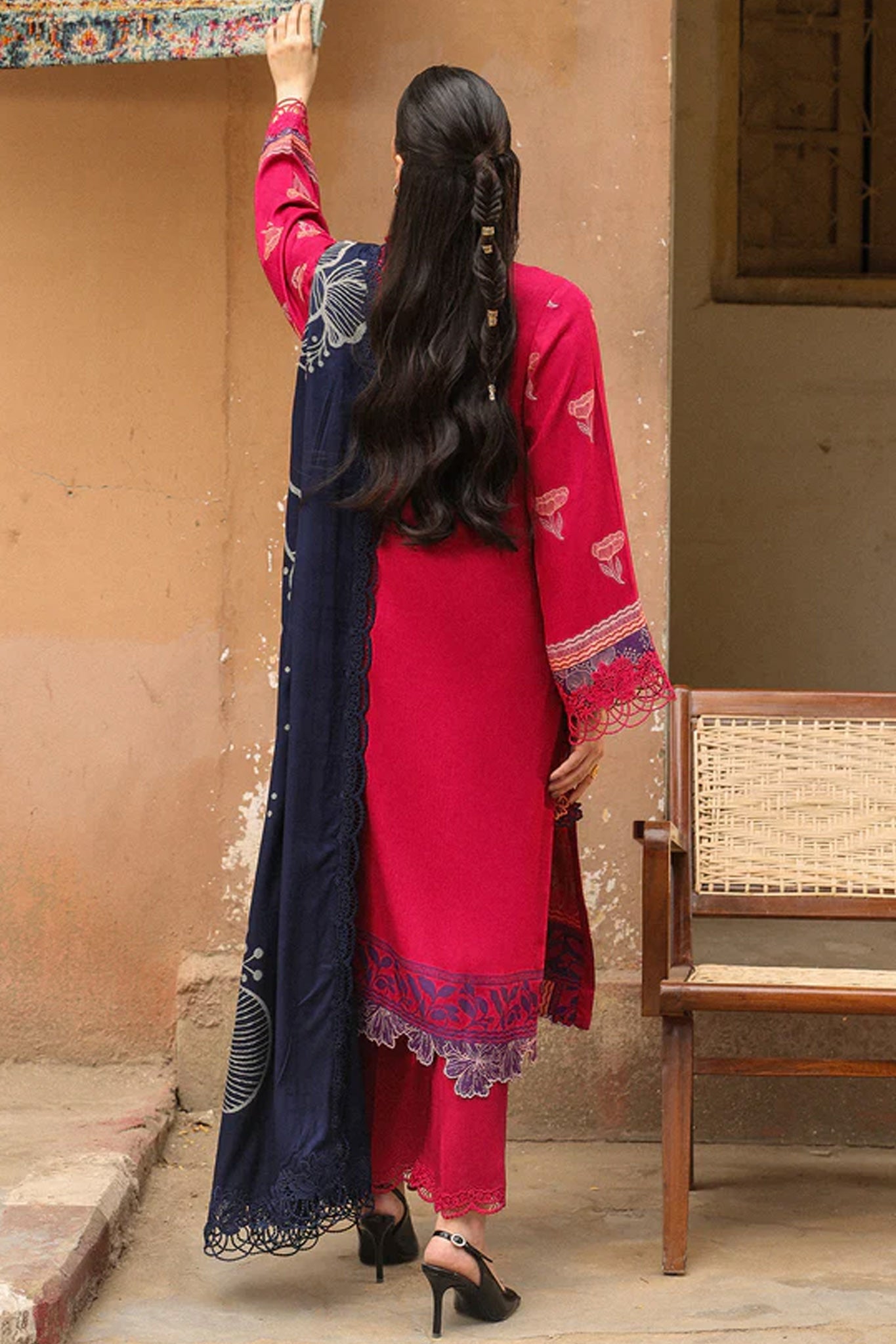 Sahar Unstitched 3 Piece Dyed Jacquard Winter Collection'2025-AW2-25-14-Pink Horizon