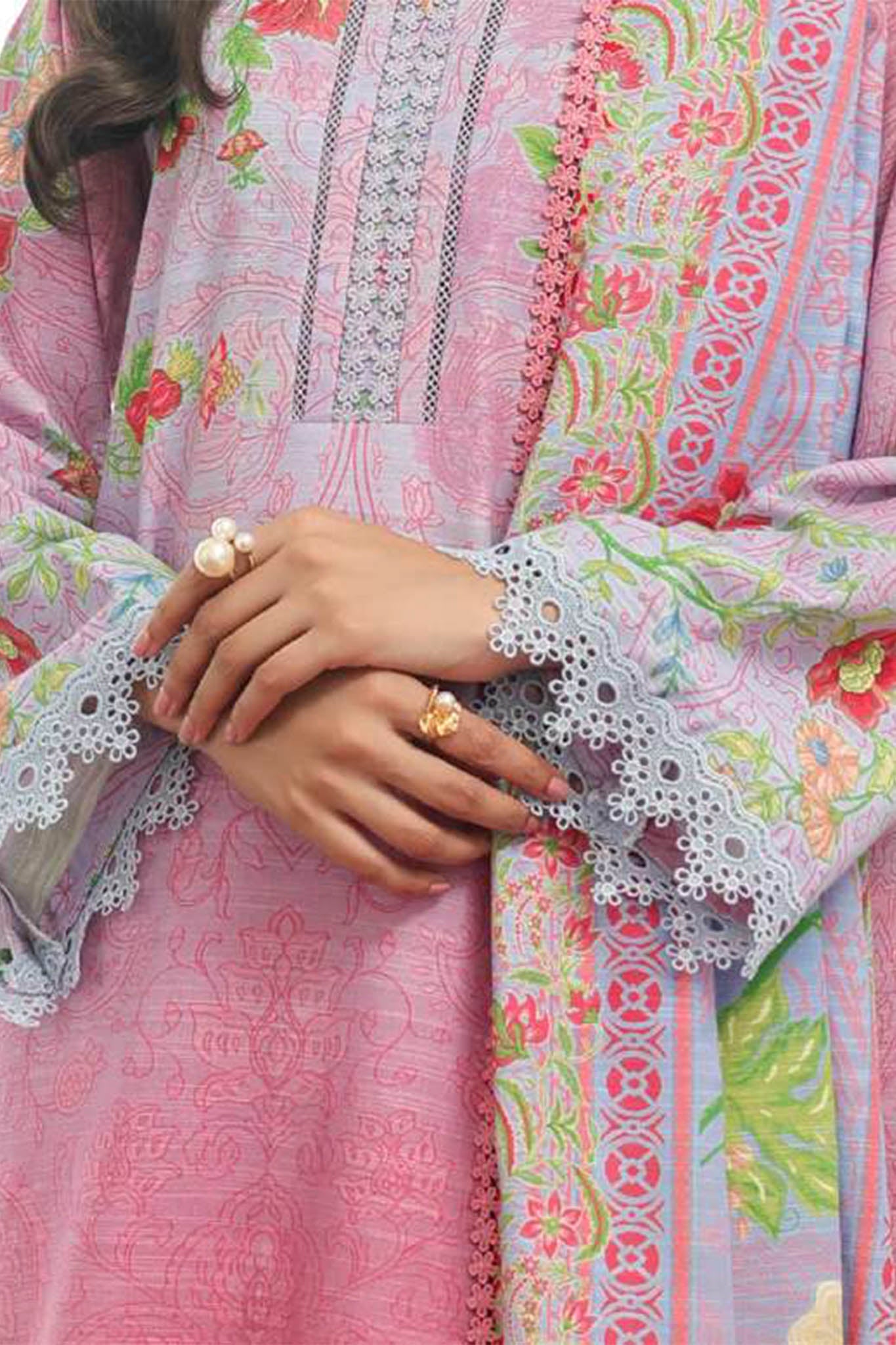 Sahar Unstitched 3 Piece Printed Khaddar Collection'2025-AW2-25-16-Sky Blush