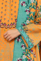 Sahar Unstitched 3 Piece Printed Khaddar Collection'2025-AW2-25-17-Sun Spice