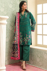 Sahar Unstitched 3 Piece Printed Khaddar Collection'2025-AW2-25-18-Eternal Emerald