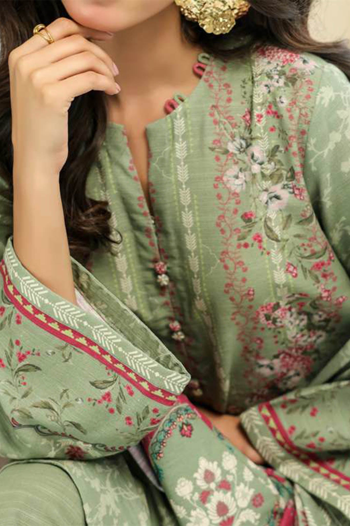 Sahar Unstitched 3 Piece Printed Khaddar Collection'2025-AW2-25-19-Rose Meadow