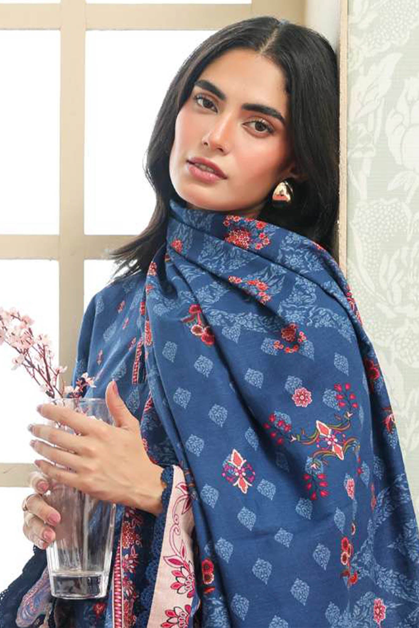 Sahar Unstitched 3 Piece Printed Khaddar Collection'2025-AW2-25-20-Royal Midnight