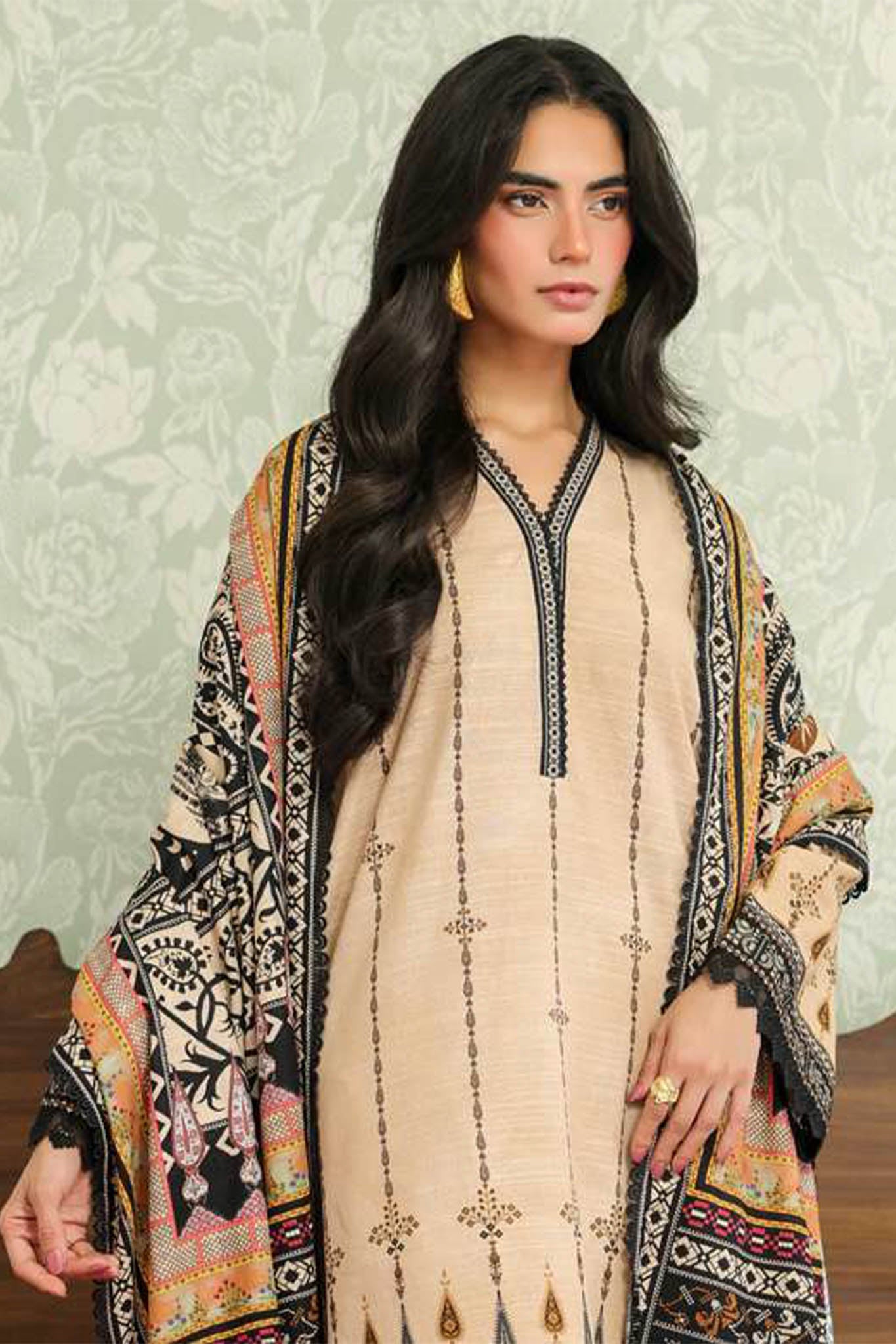 Sahar Unstitched 3 Piece Printed Khaddar Collection'2025-AW2-25-21-Ornate Desert
