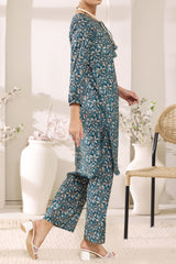Aizal Stitched 2 Piece Cambric Co Ords Suit-AZL-716