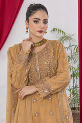 Arzu By Azmeerah Unstitched 3 Piece Hand Emb Chiffon Suit-AZM-AR-05-Dastan