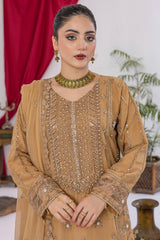 Arzu By Azmeerah Unstitched 3 Piece Hand Emb Chiffon Suit-AZM-AR-05-Dastan