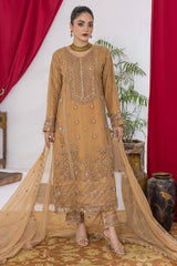 Arzu By Azmeerah Unstitched 3 Piece Hand Emb Chiffon Suit-AZM-AR-05-Dastan