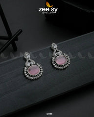 Aaina-e-Dil Silver Mint Pink - Zeesy Jewellery