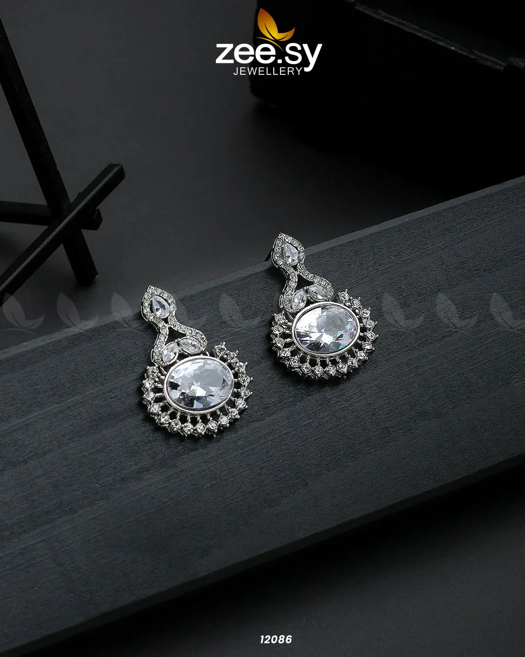 Aaina-e-Dil Silver White - Zeesy Jewellery