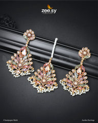 Aarika Earrings Champagne Multi - Zeesy Jewellery
