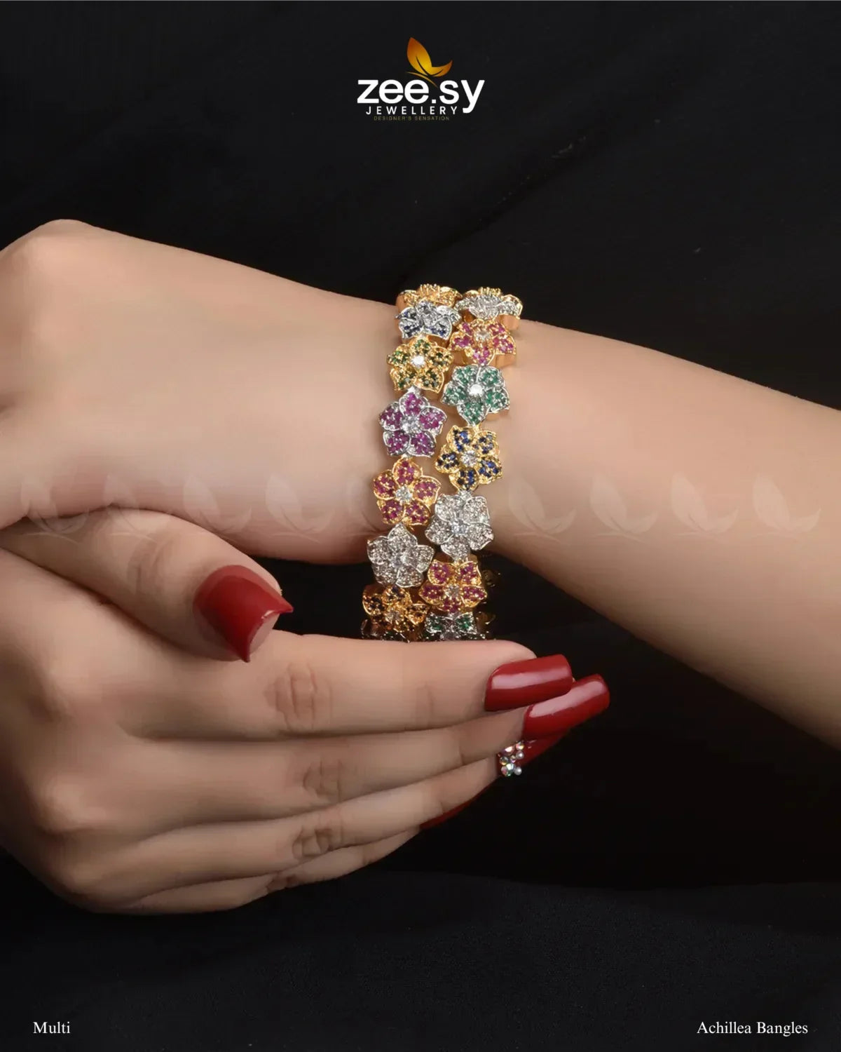 Achillea Bangles Multi - Zeesy Jewellery