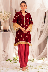 Bagh-E-Makhmal By Zaaviay Stitched Velvet Adiraâ (Two Piece)