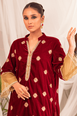 Bagh-E-Makhmal By Zaaviay Stitched Velvet Adiraâ (Two Piece)