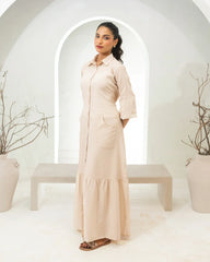 Zauk Stitched 1 Piece Collection-Bisque Fawn