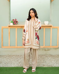 Zauk Stitched Co Ords - Floral Fantasy