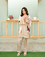 Zauk Stitched Co Ords - Floral Fantasy