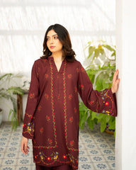 Zauk Stitched Co Ords - Cherry Charm
