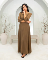 Zauk Khaki Long Dress