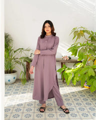 Zauk Stitched Co Ords - Lavender Grace