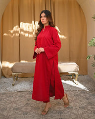 Zauk Stitched 2 Piece Collection-Ruby