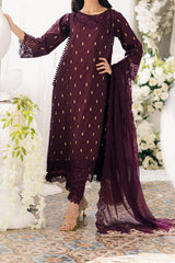 Eid Drop 2 By Azure Unstitched 3 Piece Ensembles Festive Jacquard Lawn Suit-62-Almandine