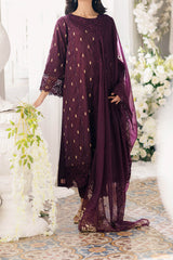 Eid Drop 2 By Azure Unstitched 3 Piece Ensembles Festive Jacquard Lawn Suit-62-Almandine