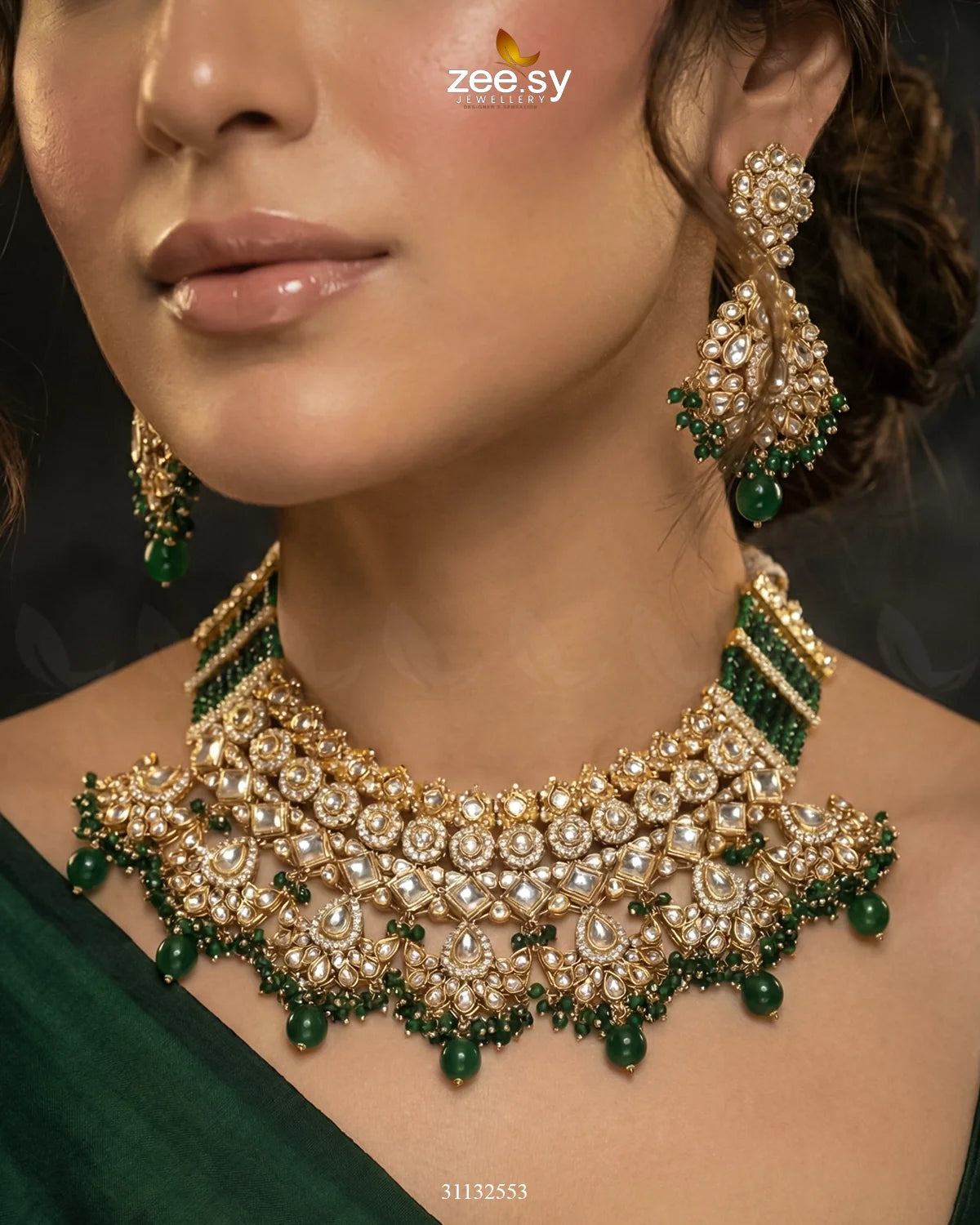 Anarkali Faux Pearl Bridal Set - Zeesy Jewellery